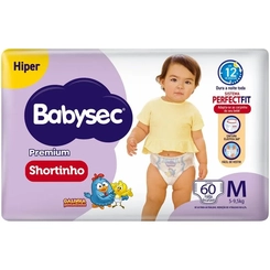 Fralda Babysec Short Hiper M 60 Unidades – Babysec
