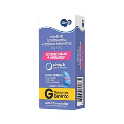 MALEATO BRONFE+FENILE 12+15MG 12CP(EMS)