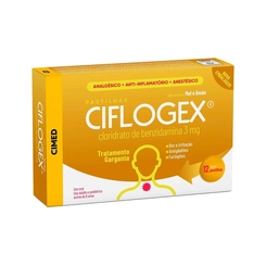 Ciflogex Sabor Mel E Limão Cimed Com 12 Pastilhas