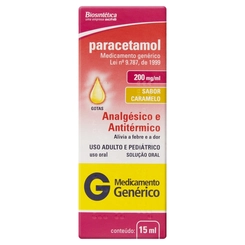 Paracetamol 200mg/ml Solução Oral 15ml - BIOSINTETICA