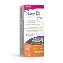 Vitamina D Sany D Gotas Sabor Maçã Verde Aché 20Ml