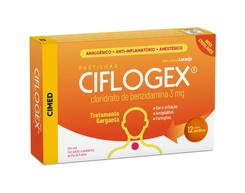 Ciflogex Sabor Laranja Cimed Caixa Com 12 Pastilhas