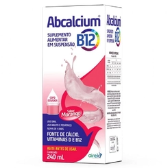 Abcalcium B12 240mL de suspensão de uso oral, sabor morango