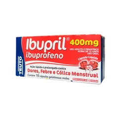 Ibupril 400Mg Teuto Caixa Com 10 Cápsulas Gelatinosas Moles