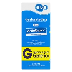 Desloratadina 5Mg Ems Caixa Com 10 Comprimidos Revestidos