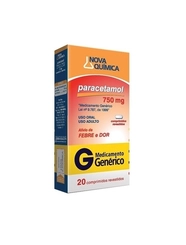 Paracetamol Nova Química 750mg Caixa com 20 Unidades