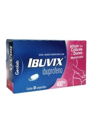 Ibuvix Comprimido 400Mg, Caixa Com 10 Comprimidos