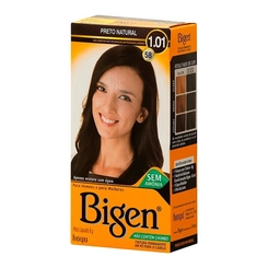 Tinta de Cabelo Permanente em Pó - 1.01 Preto Natural -BIGEN
