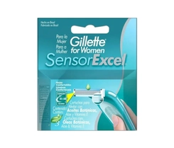 Carga Barbear Gillette Sensor Women Excel C/3Unidades