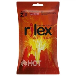 Preservativo Lubrificado Rilex Hot pacote com 3 unidades