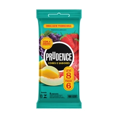 Preservativo Prudenc Cores Sabores L8P6Unidades