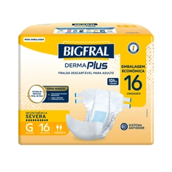 Fralda Geriatrica Bigfral Derma Plus G 16 Unidades