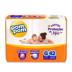 Fralda Derma Protek Mega Pom Pom G 42 Unidades
