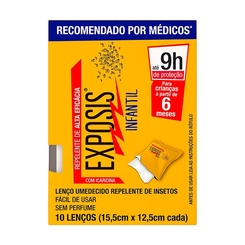 Lenço Umedecido Expos Infant Repel 10Unidades