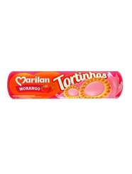 Biscoito Recheado Tortinha De Morango Marilan 140G