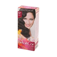Kit Tintura Bela&Cor nº 5.0 castanho claro - BEAUTYCOLOR