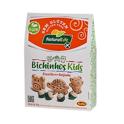 Biscoito Bichinhos Kids Sabor Beijinho Natural Life 80g