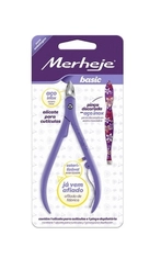 Alicate de Cuticulas+Pinça Lilas - MERHEJE