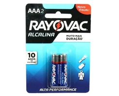 PILHA RAYOVAC ALCALINA PALITO AAA2 02 UN