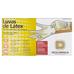 LUVA PROCED M DESCARPACK 100UN(CRM)