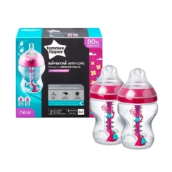 Mamadeira advanced anti colic - rosa - 2 undades - 260ML
