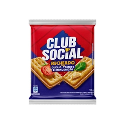 Biscoito Salgado Queijo,Tomate e Manjericão 106g-CLUB SOCIAL