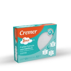 Fralda Cremer Luxo Branca Pano 5Unidades