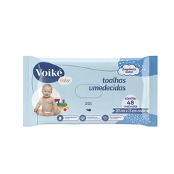 Toalhas Umedecidas Voiké Baby com fragrância 48 unidades