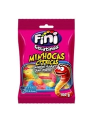 Bala De Gelatina Minhocas Cítricas Fini 90G
