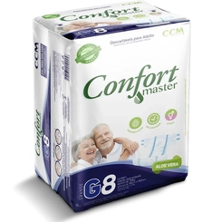Fralda Geriátrica Descartável Tamanho G Confort Master 8Un