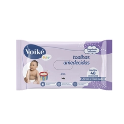 Toalhas Umedecidas Baby Relaxante Voiké Com 48Un