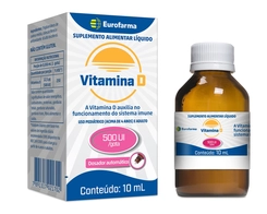 Vitamina D Colecalciferol Gotas 500Ui/Ml Eurofarma 10Ml