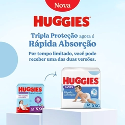 Fralda Huggies Rápida Absorção XXG 22 UNIDADES