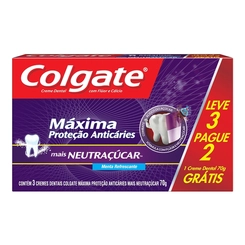 Kit Creme Dental Colgate Maxima Proteção Anticáries L3P2 70G