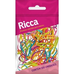 Elasticos Coloridos Ricca C/100Unidades