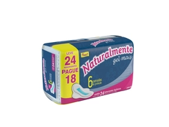 Absorvente Gel com Abas 24 Unidades - NATURALMENTE