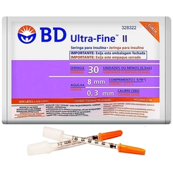 Seringa p/Insulina BD Ul-Fi II 30U 10 Unidades com 8mm - BD