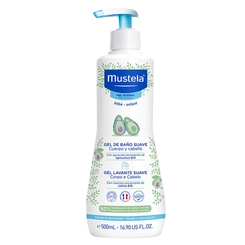 MUSTELA GEL LAVANTE SUAVE COM ABACATE ORGÂNICO 500 ML