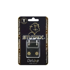 BRINCO STUDEX DELUXE ZIRCONIA P DOURADA