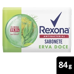 Sabonete Barra Antibacterial Erva-Doce Rexona Envoltório 84g