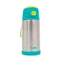 Copo Termico Buba Pared Dup C/Canudo Azul