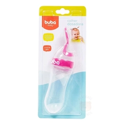 Colher Dosadora Silicone Rosa - BUBA