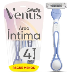 Aparelho de Depilar Descartável Gillette Venus Íntima 4 Unid