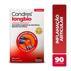 Condres Long Bio Colágeno Tipo II 40 mg com Curcumina 80 mg 90 Cápsulas