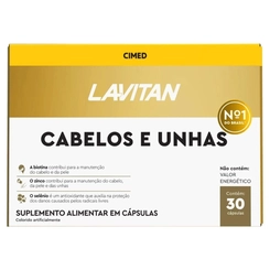 Suplemento Lavitan Cabelos e Unhas 30 Comprimidos Revestidos