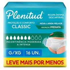 Roupa Intima Plenitude Classica G/Xg 16Unidades