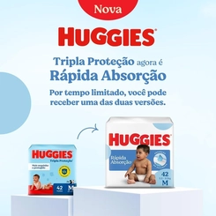 Fralda Huggies Tripla Proteção M 58 unidades