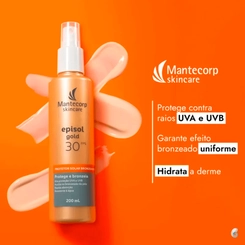 Protetor Solar Bronzeador Episol Gold FPS 30 Frasco 200ml
