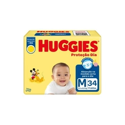 Fraldas Huggies Proteção Dia Jumbo M 34 Unidades