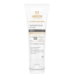 PROTETOR SOLAR ADCOS MOUSSE MINERAL NUDE FPS50 40G